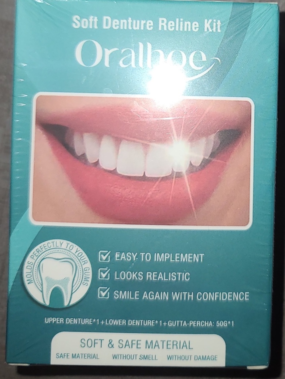 Oralhoe Soft Denture Reline Kit Snap-On Dentures Removable Tooth Veneers